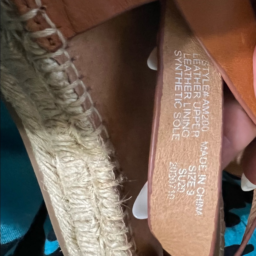 Madewell Malia espadrille leather jute sandals size 9 NWOB - Picture 10 of 12